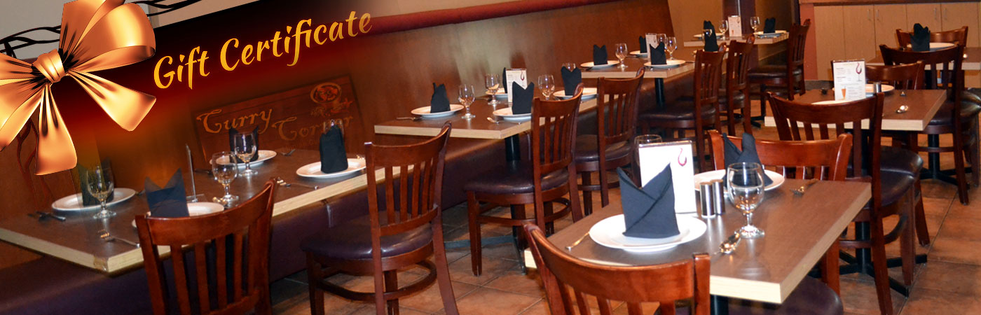 Curry Corner, Gift Certificate